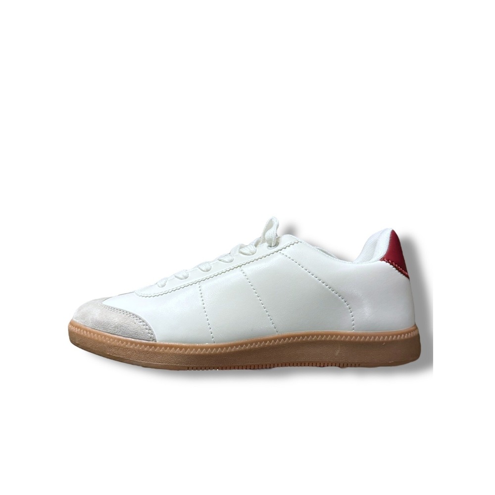 Fabletics The Laceup Sneaker II White Red Casual Shoes Sneakers Size 8.5 NEW - Picture 8 of 13